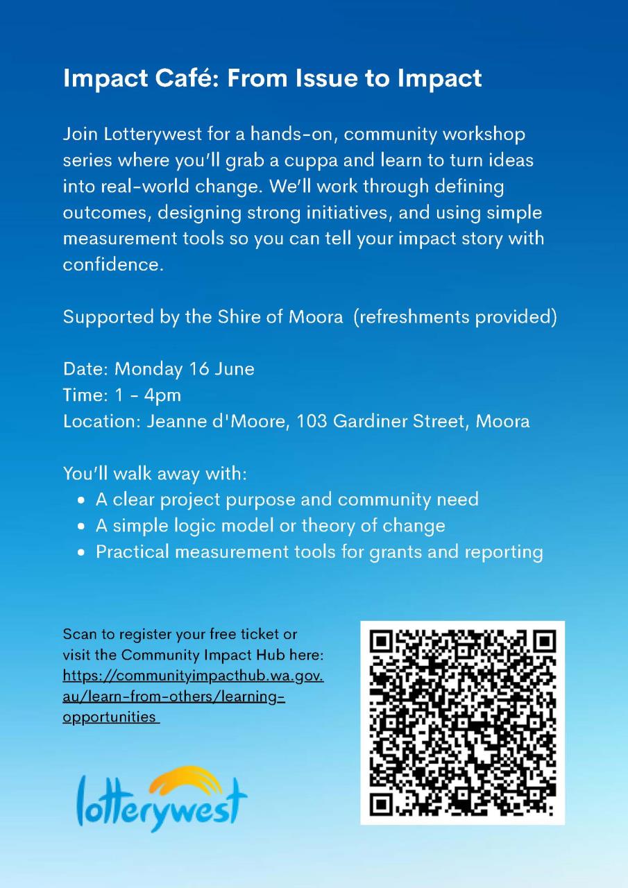 Lotterywest Impact Café Series MOORA