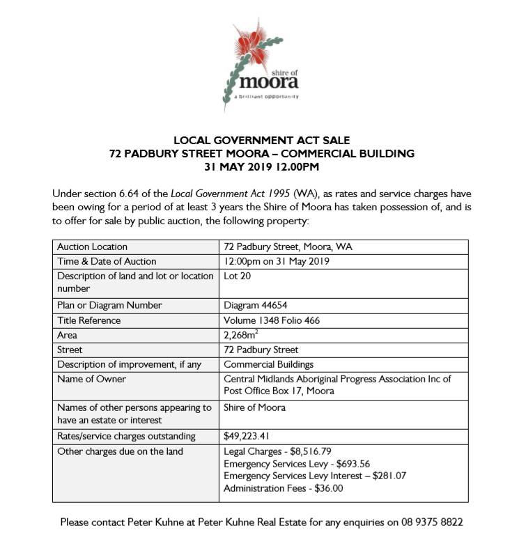 LOCAL GOVERNMENT ACT SALE